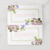 Carte De Placement Pastel Bouquet Spring Floral Mariage Réservé (Extérieur déplié)