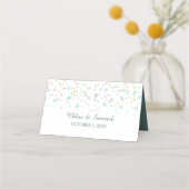 Carte De Placement Pastel Confetti Mason Jar Mariage (Dos)