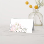 Carte De Placement Pastel Magnolias Noms des papillons Date Mariage (Dos)