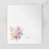 Carte De Placement Pastel Orchids Invité Numéro de table Lieu Carte (Extérieur déplié)