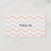 Carte De Placement Pastel Peach et crème géométrique (Dos)