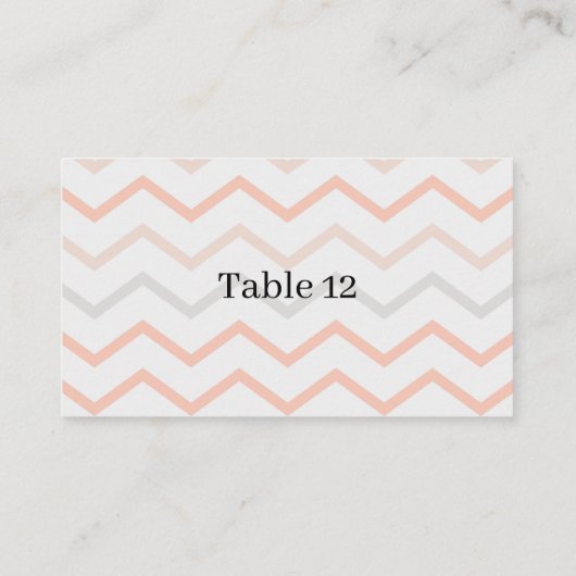 Carte De Placement Pastel Peach et crème géométrique (Dos)