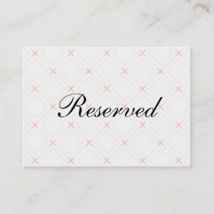 Carte De Placement Pastel pêche et crème géométrique