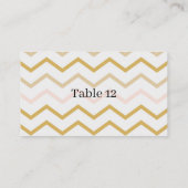 Carte De Placement Pastel pêche et géométrique doré (Dos)