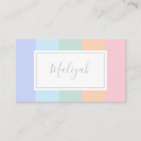 Pastel Rainbow Strips Nom du bloc de couleurs