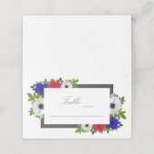 Carte De Placement Patriotique Panda Anemone Mariage (Extérieur déplié)