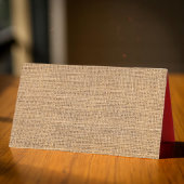 Carte De Placement Pays Rustique Burlap Sack Texture | Fêtes
