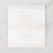 Carte De Placement Peach Fuzz Minimaliste Motif de couleurs tendance (Extérieur déplié)