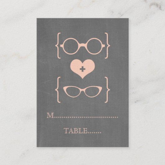 Carte De Placement Peach Geeky Glaces Chalkboard Plaques (Devant)