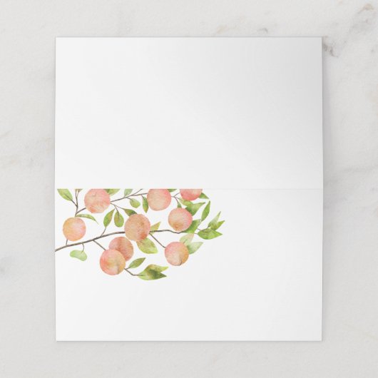 Carte De Placement Peach Party (Extérieur déplié)