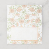 Carte De Placement Peach Rose Wedding (Extérieur déplié)