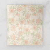 Carte De Placement Peach Rose Wedding (Intérieur déplié)