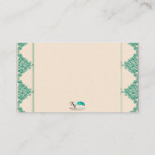 Carte De Placement Peacock Feed sur Carrelage marocain Turquoise Cart (Dos)