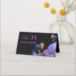 Carte De Placement Peacock Jewel Tones Mariage Floral Moody violet<br><div class="desc">Ces cartes sont plus que de simples arrangements de sièges ; ce sont des accents artistiques qui ajoutent une touche d'opulence à chaque siège de votre célébration. Vos invités méritent d'être assis dans un style élégant. Ces cartes de lieux améliorent l'attrait visuel de votre événement tout en guidant les invités...</div>