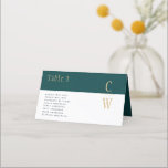 Carte De Placement Peacock TURQUOISE Green Gold Mariage Noms de noms<br><div class="desc">⭐ Design par LeahG®. Félicitations à votre fiançailles. 📌 NIP cette conception à votre tableau de bord mariage sur Pinterest et profiter de votre voyage de planification mariage. 🥰 Vos amis et votre famille aimeront cet objet de mariage moderne et minimaliste, simple et élégant. Cela fait partie d'une collection de...</div>