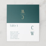 Carte De Placement Peacock TURQUOISE Green Gold Mariage Numéro de tab<br><div class="desc">⭐ Design par LeahG®. Félicitations à votre fiançailles. 📌 NIP cette conception à votre tableau de bord mariage sur Pinterest et profiter de votre voyage de planification mariage. 🥰 Vos amis et votre famille aimeront cet objet de mariage moderne et minimaliste, simple et élégant. Cela fait partie d'une collection de...</div>