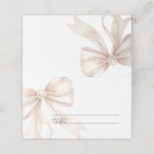 Carte De Placement Pearl and Bow Wedding  (Extérieur déplié)