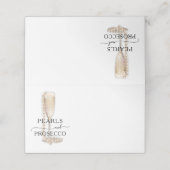Carte De Placement Pearls & Prosecco Bridal Shower (Extérieur déplié)