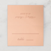 Carte De Placement Pêche Mariage Brun Simple Écriture Moderne Couleur (Extérieur déplié)