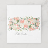 Carte De Placement Peines et Roses d'aquarelle rose et rose (Extérieur déplié)