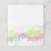 Carte De Placement Peinture colorée à l'aquarelle (Extérieur déplié)