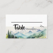 Carte De Placement Peinture fleur sauvage et peinture à l'eau de mont (Devant)