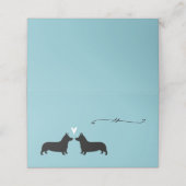 Carte De Placement Pembroke Welsh Corgi Chien Silhouettes Mariage (Extérieur déplié)