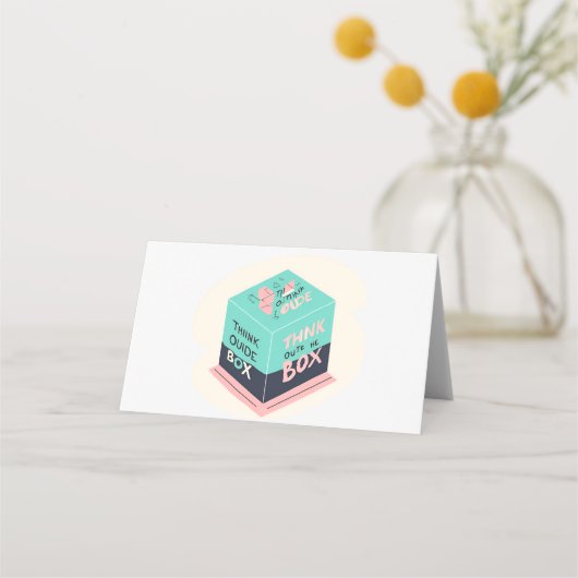 Carte De Placement Pensez en dehors de la boîte (Devant)