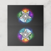 Carte De Placement pentagramme wiccan (Extérieur déplié)