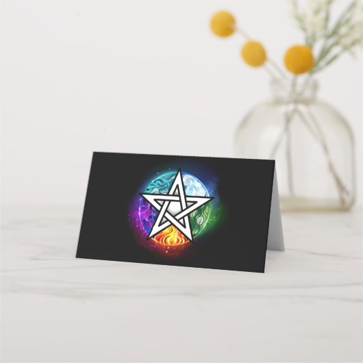 Carte De Placement pentagramme wiccan (Devant)