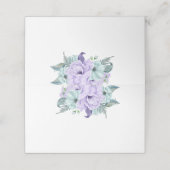 Carte De Placement Peonées d'aquarelle pourpre de lavande de menthe (Extérieur déplié)