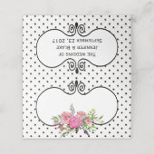 Carte De Placement Peonies et Mariage Pois Plié Carte Place (Extérieur déplié)