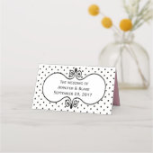 Carte De Placement Peonies et Mariage Pois Plié Carte Place (Dos)