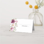 Carte De Placement Peonies rose Bourgogne Floral Mariage Carte Place (Devant)