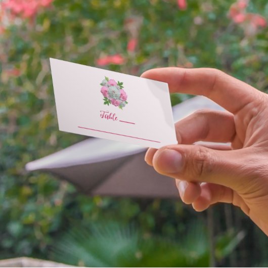 Carte De Placement Peony Bouquet Mariage