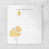 Carte De Placement Pépites d'aquarelle orange II Mariage de fleurs (Extérieur déplié)