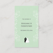 Carte De Placement Peppermenthe Couleur Mariée Et Mariage De Concepti (Dos)
