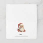 Carte De Placement Père Noël Table de Noël Rétro (Extérieur déplié)