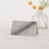 Carte De Placement Perles en faux fourrure et porte-nom diamant (Dos)