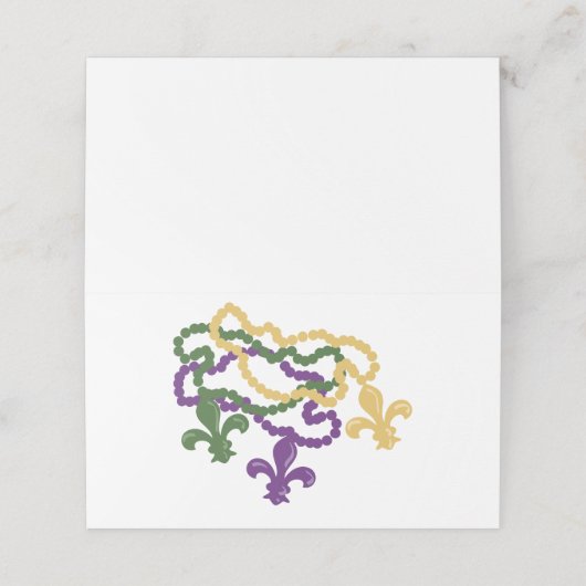 Carte De Placement Perles Mardi Gras (Extérieur déplié)