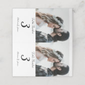 Carte De Placement Personnalisé Blanc Élégant Calligraphie Mariage ph (Extérieur déplié)