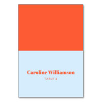 Carte de placement personnalisée avec typographie