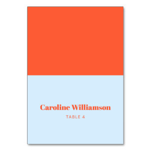 Carte de placement personnalisée avec typographie