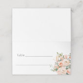 Carte De Placement Pétales Et Bureau Du Mariage (Extérieur déplié)