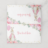 Carte De Placement Peter Rabbit Pink Carte Place Anniversaire (Extérieur déplié)