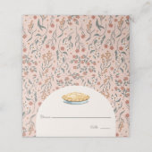 Carte De Placement Petite Cutie Pie Rose Floral Fille Baby shower (Extérieur déplié)