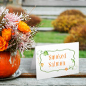 Carte De Placement Petite tente d'étiquette de nourriture de conte de