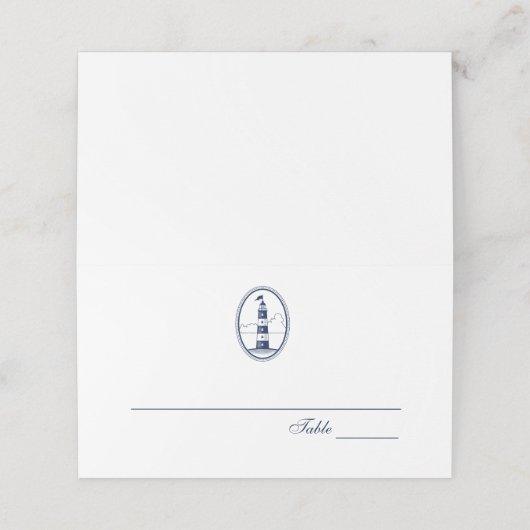 Carte De Placement Phare de Beach | Mariage nautique (Extérieur déplié)