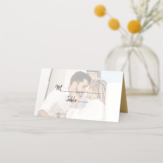 Carte De Placement Photo de mariage (Devant)