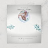 Carte De Placement Photo florale personnalisée (Extérieur déplié)